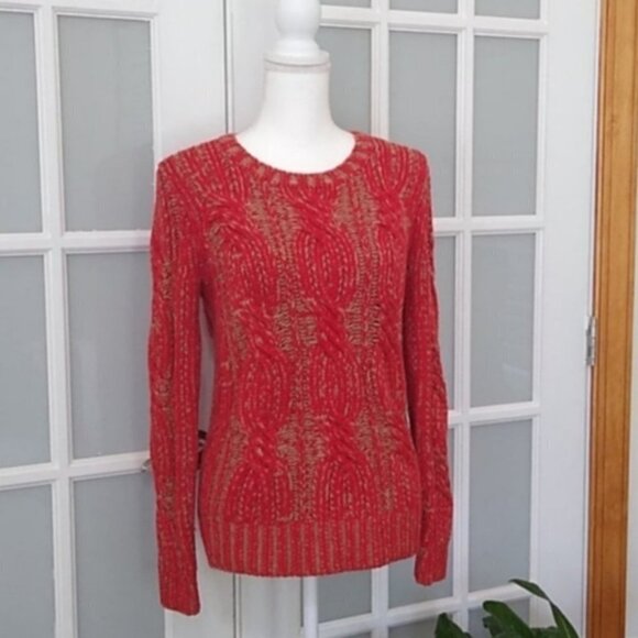 Madewell Chunky Cable Knit Wool Blend Sweater - Picture 2 of 11